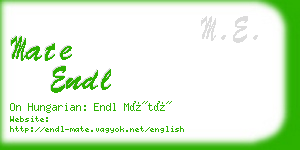 mate endl business card